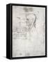 Head of an Old Man in Profile, Facsimile Copy-Leonardo da Vinci-Framed Stretched Canvas