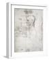 Head of an Old Man in Profile, Facsimile Copy-Leonardo da Vinci-Framed Giclee Print