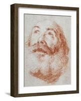 Head of an Old Man Looking Up-Giovanni Battista Tiepolo-Framed Giclee Print