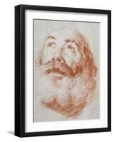 Head of an Old Man Looking Up-Giovanni Battista Tiepolo-Framed Giclee Print