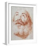 Head of an Old Man Looking Up-Giovanni Battista Tiepolo-Framed Giclee Print