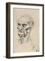 'Head of an Old Man Three-Quarters to the Left', c1480 (1945)-Leonardo Da Vinci-Framed Giclee Print