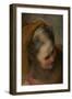 Head of an Old Woman Looking to Lower right (Saint Elizabeth), 1584-86 (Oil on Paper)-Federico Fiori Barocci or Baroccio-Framed Giclee Print