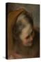 Head of an Old Woman Looking to Lower right (Saint Elizabeth), 1584-86 (Oil on Paper)-Federico Fiori Barocci or Baroccio-Stretched Canvas