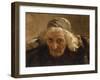 Head of an Old Woman, Study for a Larger Painting-Nikolai Alexeivich Kasatkin-Framed Giclee Print