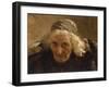 Head of an Old Woman, Study for a Larger Painting-Nikolai Alexeivich Kasatkin-Framed Giclee Print