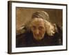 Head of an Old Woman, Study for a Larger Painting-Nikolai Alexeivich Kasatkin-Framed Giclee Print