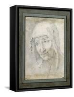 Head of an Old Woman-Jacques Stella-Framed Stretched Canvas