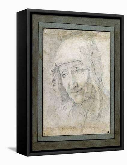 Head of an Old Woman-Jacques Stella-Framed Stretched Canvas