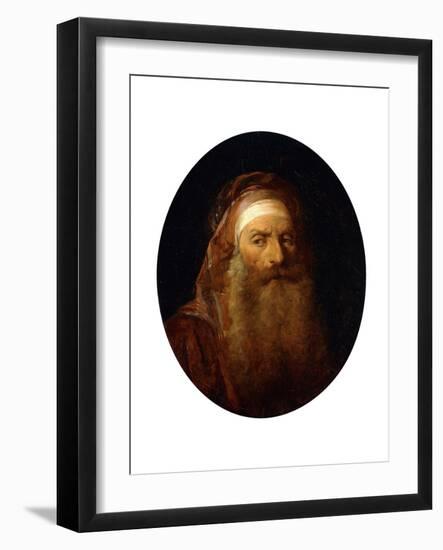 Head of an Oriental-Jean-Baptiste Le Prince-Framed Giclee Print