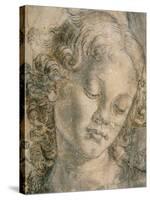 Head of Angel-Andrea del Verrocchio-Stretched Canvas