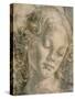 Head of Angel-Andrea del Verrocchio-Stretched Canvas