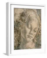 Head of Angel-Andrea del Verrocchio-Framed Giclee Print