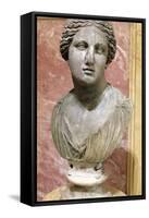 Head of Aphrodite, Goddess of Beauty and Love, 2nd Century-Praxiteles Praxiteles-Framed Stretched Canvas