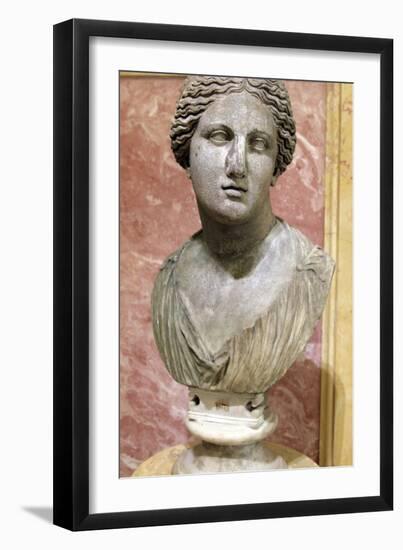 Head of Aphrodite, Goddess of Beauty and Love, 2nd Century-Praxiteles Praxiteles-Framed Photographic Print