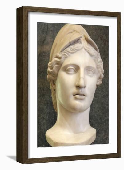 Head of Athena, Goddess of Wisdom and Just War, and Patroness of Crafts, Early 1st Century-Kresilas Kresilas-Framed Photographic Print