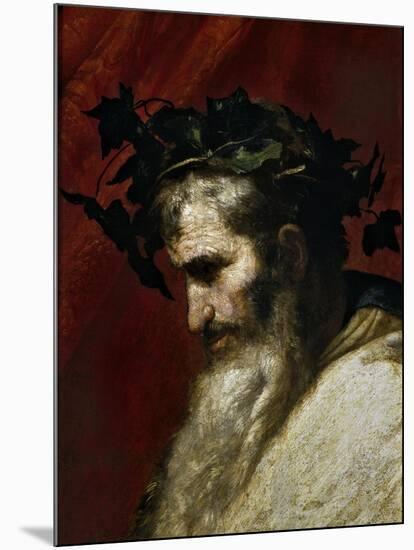 Head of Bacchus, Ca. 1635-Jusepe de Ribera-Mounted Giclee Print