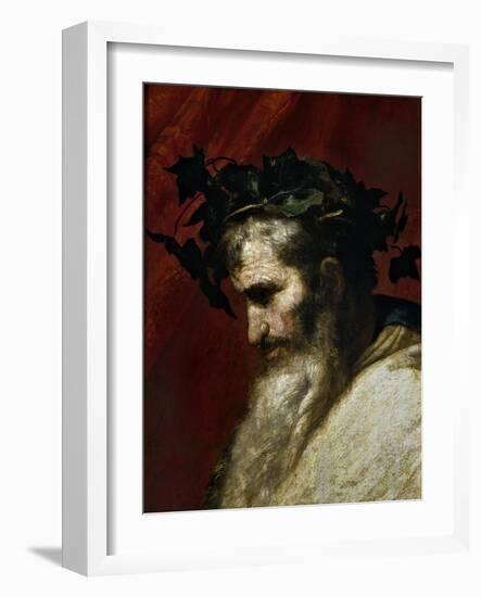 Head of Bacchus, Ca. 1635-Jusepe de Ribera-Framed Giclee Print