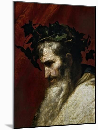 Head of Bacchus, Ca. 1635-Jusepe de Ribera-Mounted Giclee Print