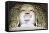 Head of Buddha in Cave 194-null-Framed Stretched Canvas