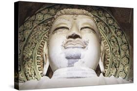 Head of Buddha in Cave 194-null-Stretched Canvas