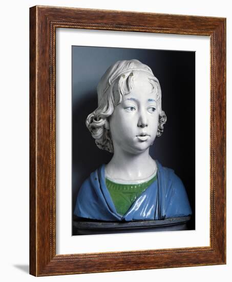 Head of Child-Andrea Della Robbia-Framed Giclee Print