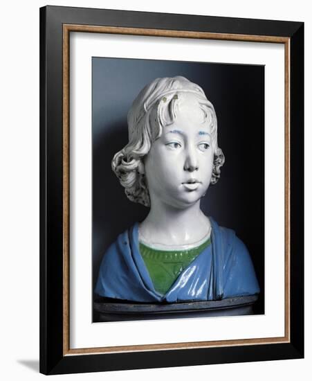 Head of Child-Andrea Della Robbia-Framed Giclee Print