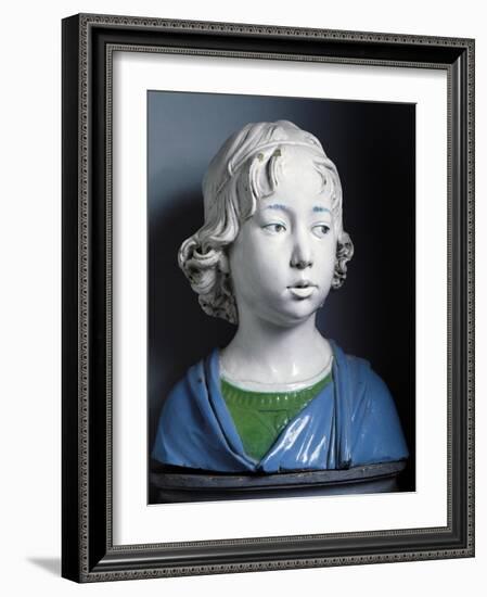 Head of Child-Andrea Della Robbia-Framed Giclee Print