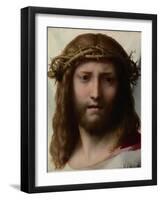 Head of Christ, 1525-1528-Correggio-Framed Giclee Print