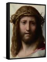 Head of Christ, 1525-1528-Correggio-Framed Stretched Canvas