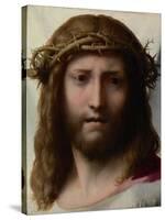 Head of Christ, 1525-1528-Correggio-Stretched Canvas