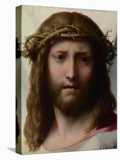 Head of Christ, 1525-1528-Correggio-Stretched Canvas