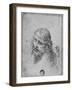 'Head of Christ', c1480 (1945)-Leonardo Da Vinci-Framed Giclee Print