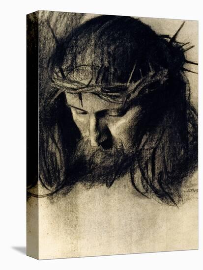 Head of Christ, circa 1890-Franz von Stuck-Stretched Canvas