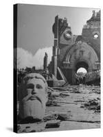 Head of Christ in Front of Destroyed Cathedral 2 Miles from Where the US Dropped an Atomic Bomb-Bernard Hoffman-Stretched Canvas