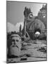 Head of Christ in Front of Destroyed Cathedral 2 Miles from Where the US Dropped an Atomic Bomb-Bernard Hoffman-Mounted Photographic Print