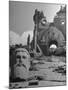 Head of Christ in Front of Destroyed Cathedral 2 Miles from Where the US Dropped an Atomic Bomb-Bernard Hoffman-Mounted Photographic Print