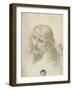 Head of Christ with a Hand Grasping His Hair-Leonardo da Vinci-Framed Giclee Print