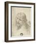 Head of Christ with a Hand Grasping His Hair-Leonardo da Vinci-Framed Giclee Print
