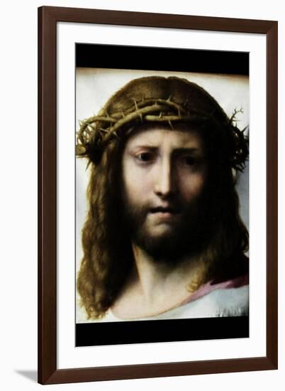 Head of Christ-Antonio Allegri Da Correggio-Framed Art Print