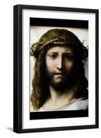 Head of Christ-Antonio Allegri Da Correggio-Framed Art Print