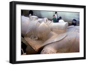 Head of colossal statue of Rameses II, Memphis, Egypt, c13th century BC. Artist: Unknown-Unknown-Framed Giclee Print