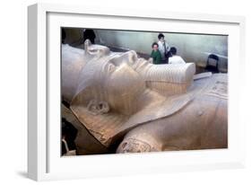 Head of colossal statue of Rameses II, Memphis, Egypt, c13th century BC. Artist: Unknown-Unknown-Framed Giclee Print