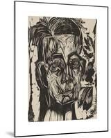 Head of Dr. Robert Binswanger (the Student)-Ernst Ludwig Kirchner-Mounted Premium Giclee Print