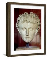 Head of Emperor Augustus, from Certeveri-Roman School-Framed Giclee Print