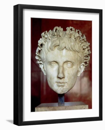 Head of Emperor Augustus, from Certeveri-Roman School-Framed Giclee Print