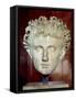 Head of Emperor Augustus, from Certeveri-Roman School-Framed Stretched Canvas