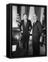 Head of 'Food for Peace' Program George S. Mcgovern with Pres. John F. Kennedy at White House-null-Framed Stretched Canvas