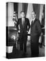 Head of 'Food for Peace' Program George S. Mcgovern with Pres. John F. Kennedy at White House-null-Stretched Canvas