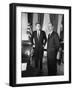 Head of 'Food for Peace' Program George S. Mcgovern with Pres. John F. Kennedy at White House-null-Framed Photographic Print